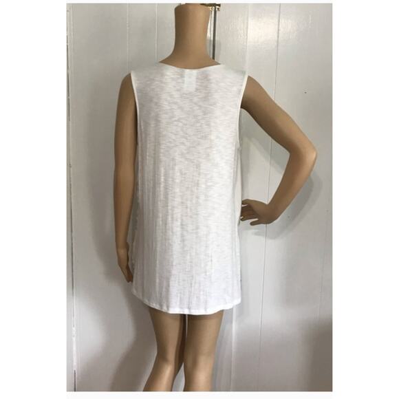 Dolan Top Womens Small White Satin V Neck Gathered Asymmetrical Anthropologie - Picture 4 of 12